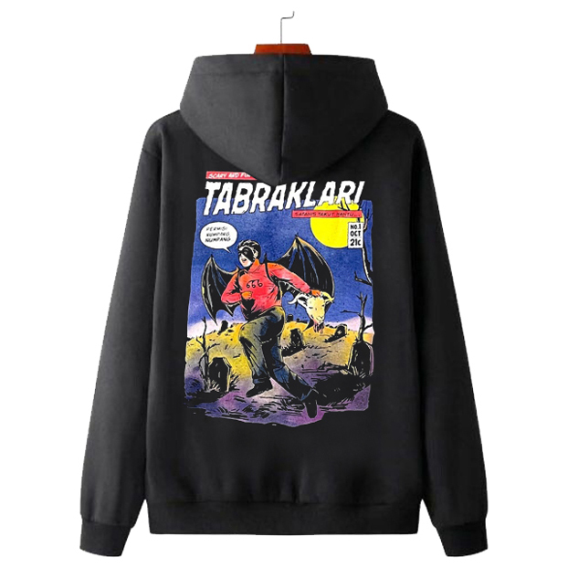 Jaket Hoodie Tabraklari - Satanis Takut Hantu Hoodie Jumper Pullover & Zipper (Ritsleting) Bahan Cot