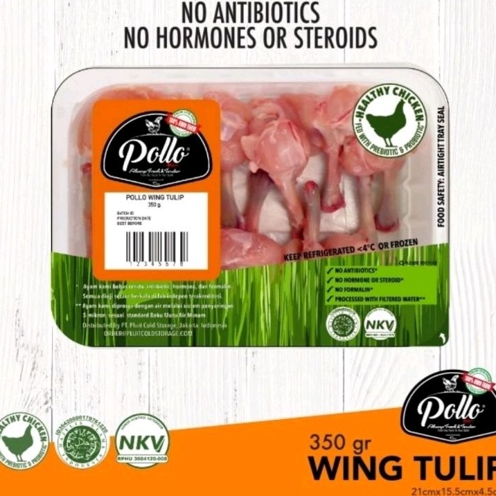 

Sayap Tulip Ayam Probiotik / Pollo Chicken Tulip Wing - 350gram