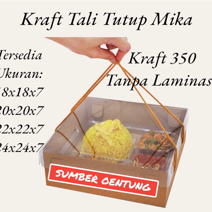 

Promo Gila 1PCS DUS KRAFT TALI TUTUP MIKA TINGGI 7CM SOUVENIR KARTON BOX KOTAK HAMPERS KUE
