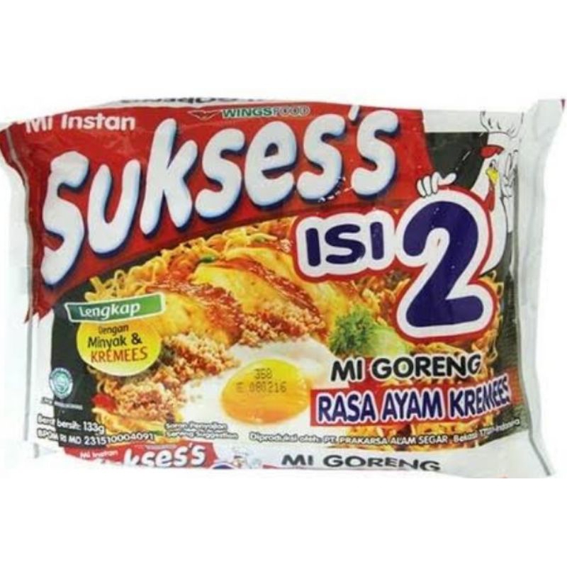 

Mi sukses isi 2 Mi goreng Mie instan