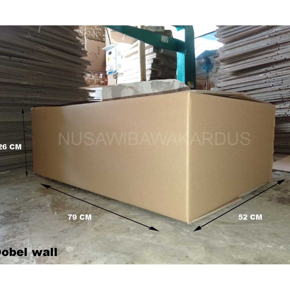 

Hemat Gede kardus box packing polos Double Wall 79x52x26cm murah kotak karton