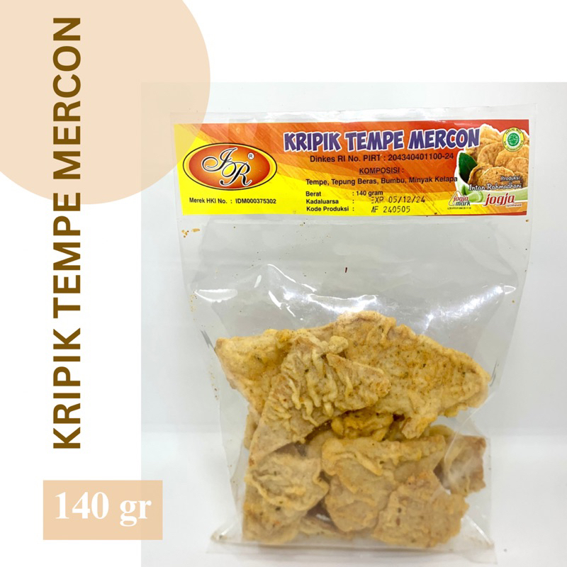 

Kripik Keripik Tempe Mercon 140 gram Intan Rahmadhani Snack IR Oleh Oleh Jogja