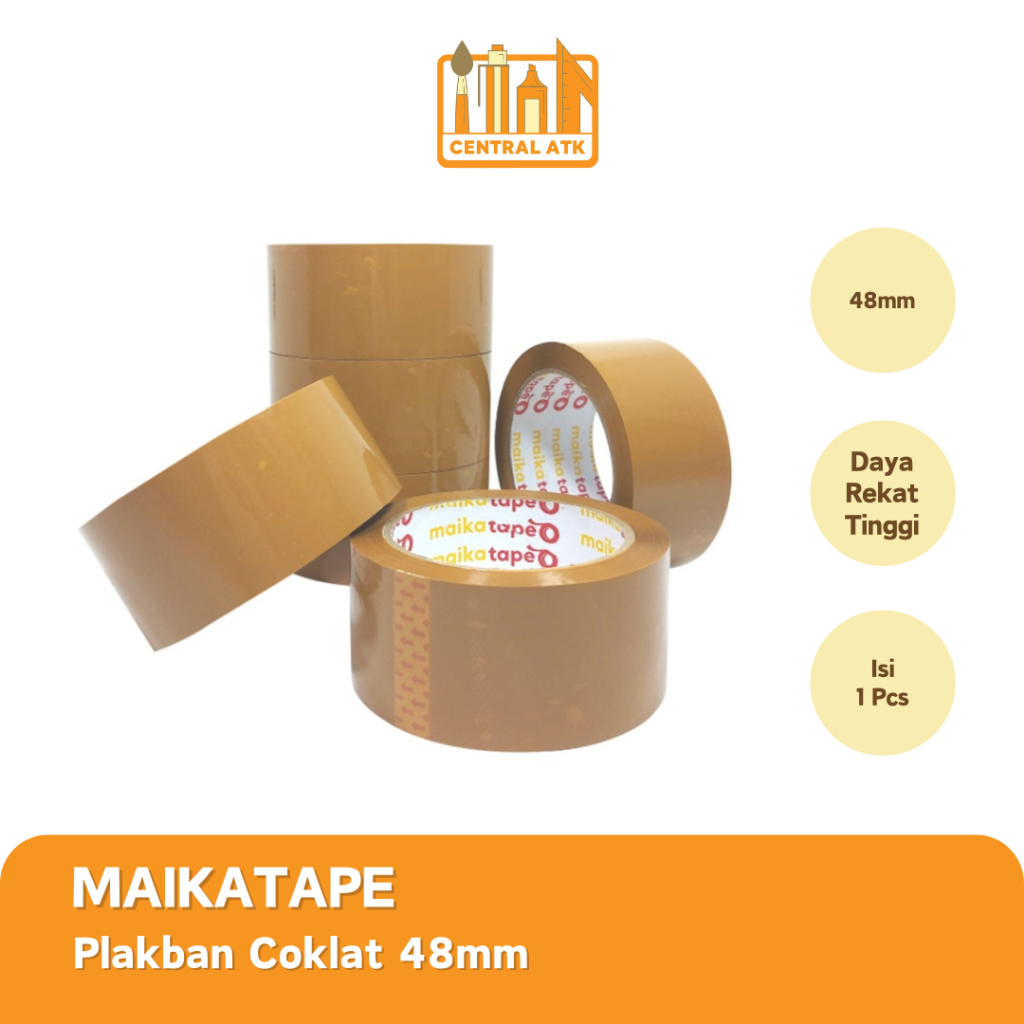 

OPP TAPE / PLAKBAN / LAKBAN COKLAT MAIKATAPE 48MM