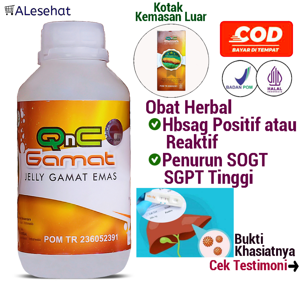 Obat HBsAg Positif & Penurun SGOT SGPT Tinggi QnC Jelly Gamat