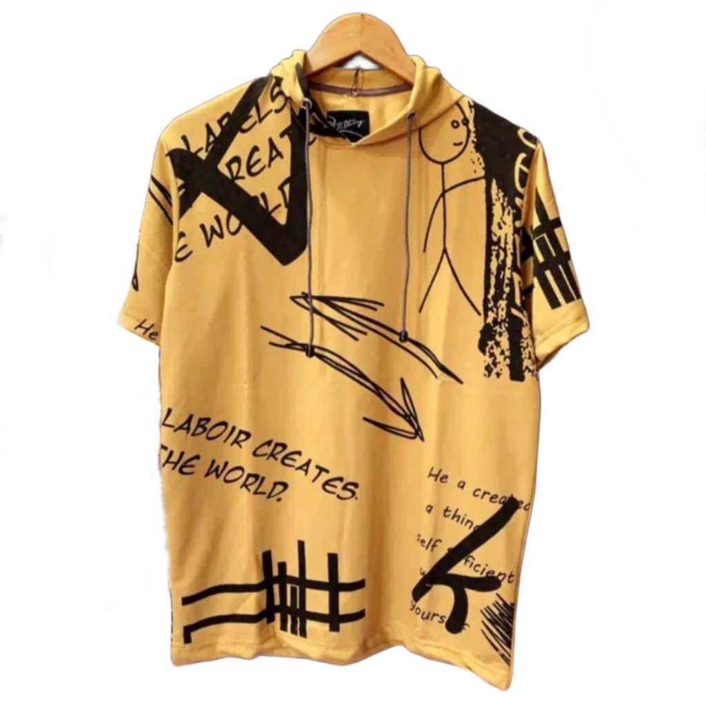 Hoodie lengan pendek motif panah ALL SIZE | Hoodie lengan pendek