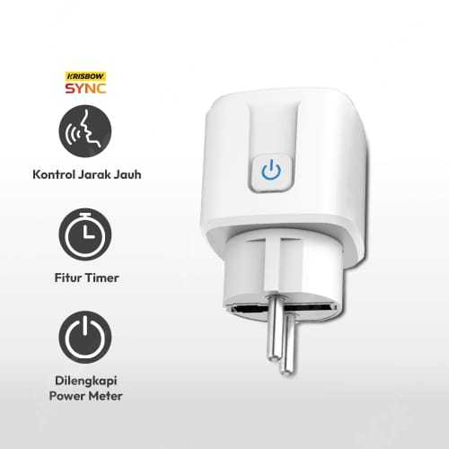 Krisbow Sync Steker Smart Plug UE dengan Monitoring Function