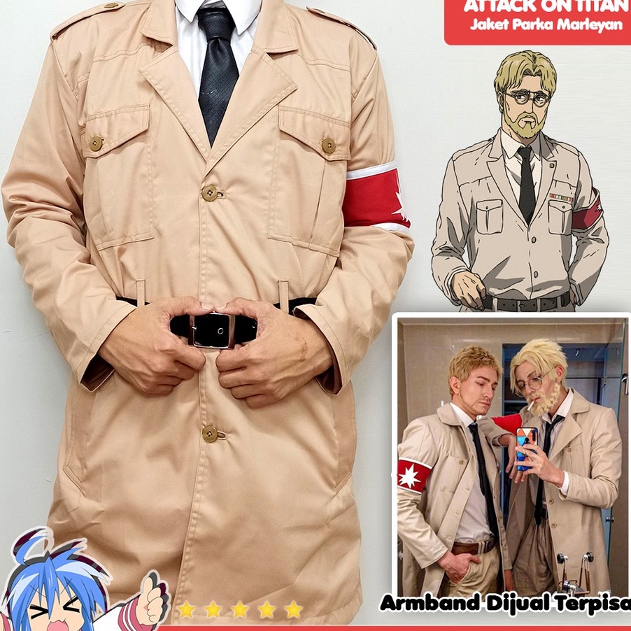DiSkon  Jaket Parka Militer Military Marleyan Shingeki no Kyojin Attack On Titan