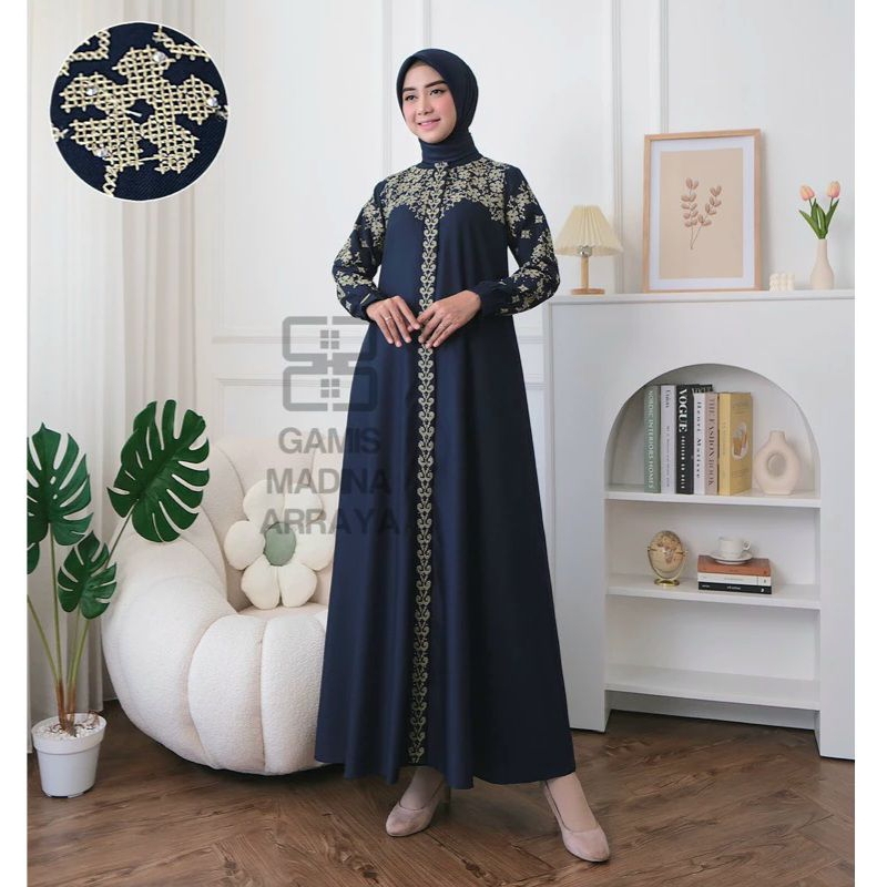 GAMIS MUSLIM TERBARU MADINA ARRAYA || GAMIS KATUN  TOYOBO PREMIUM || GAMIS KATUN BORDIR || DRESS TOY