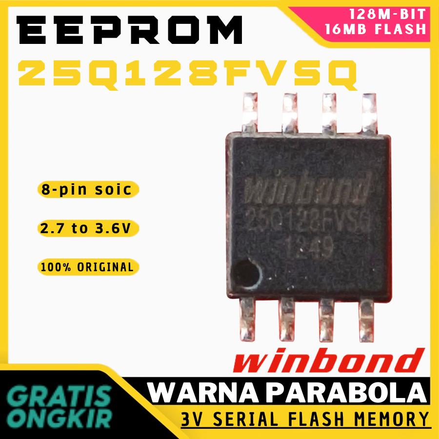 IC EEprom 3V Winbond ORIGINAL 25Q128 W25Q128 W25Q128FVSQ SOIC 8 FLASH SPI