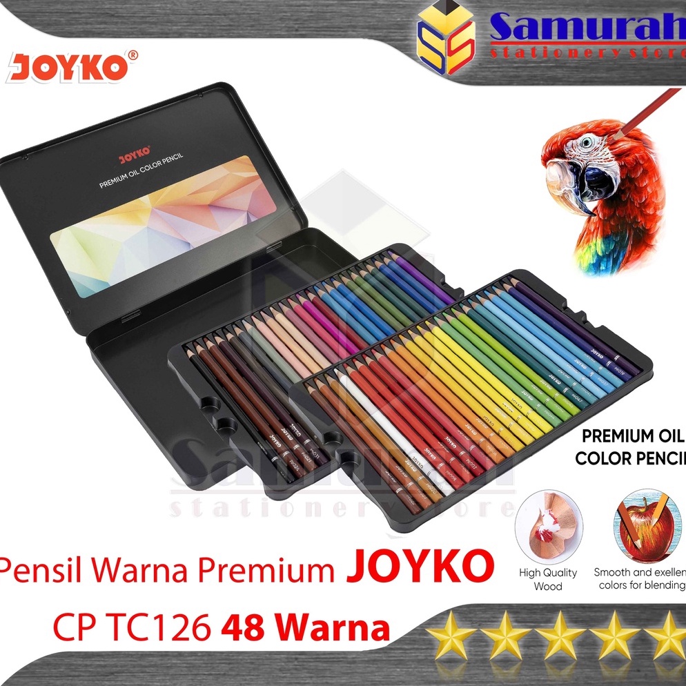 

ART K2M4 Pensil Warna Minyak Joyko CP TC126 48 Warna Premium Oil CPTC12648 Colours