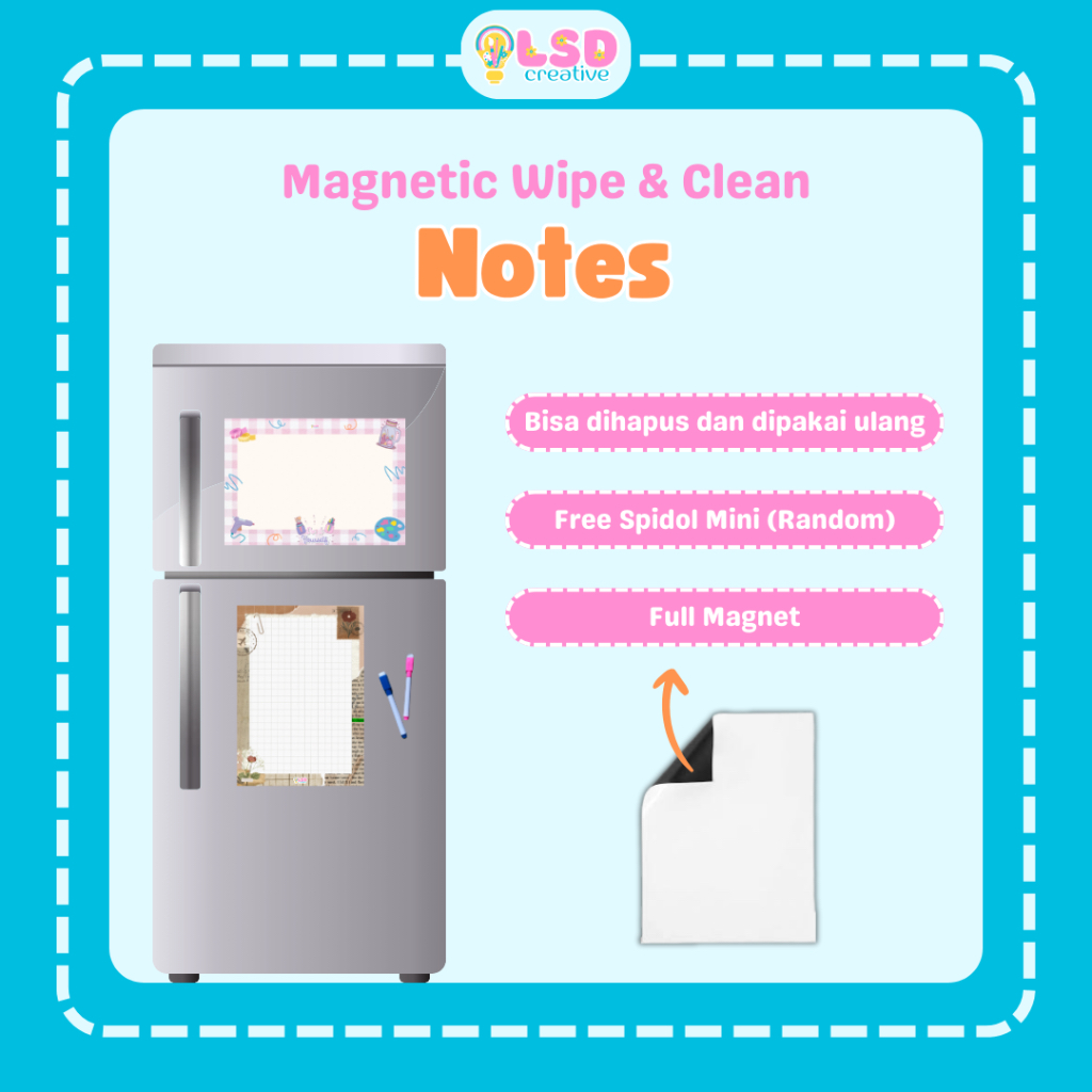 

LSD Magnetic Notes Wipe and Clean Board