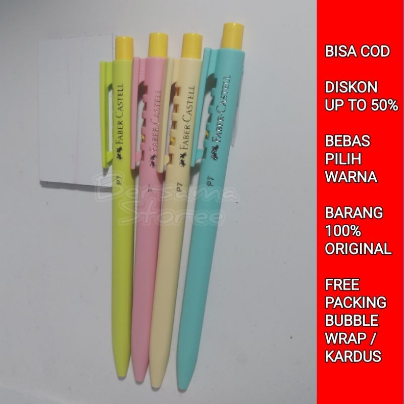 

Pulpen Faber Castell P7 Pastel 0.7 mm Warna Hitam Murah Original