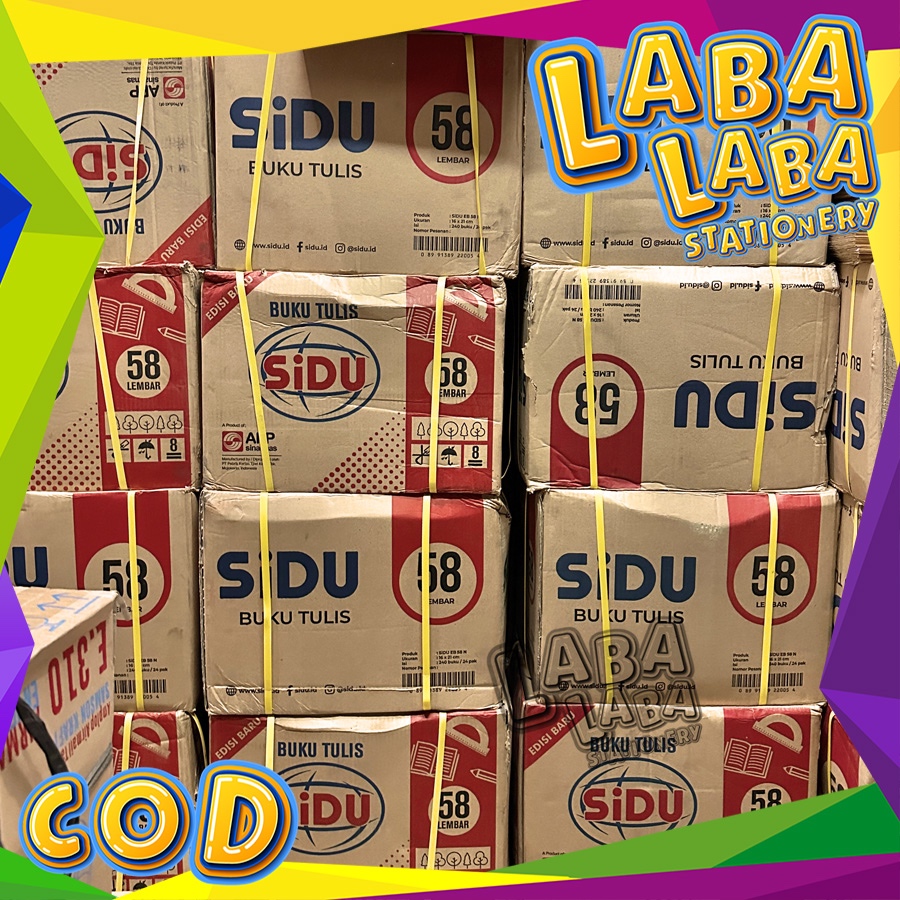 

LabalabaStationery Buku Tulis SIDU 58 LEMBAR (10 Buku)