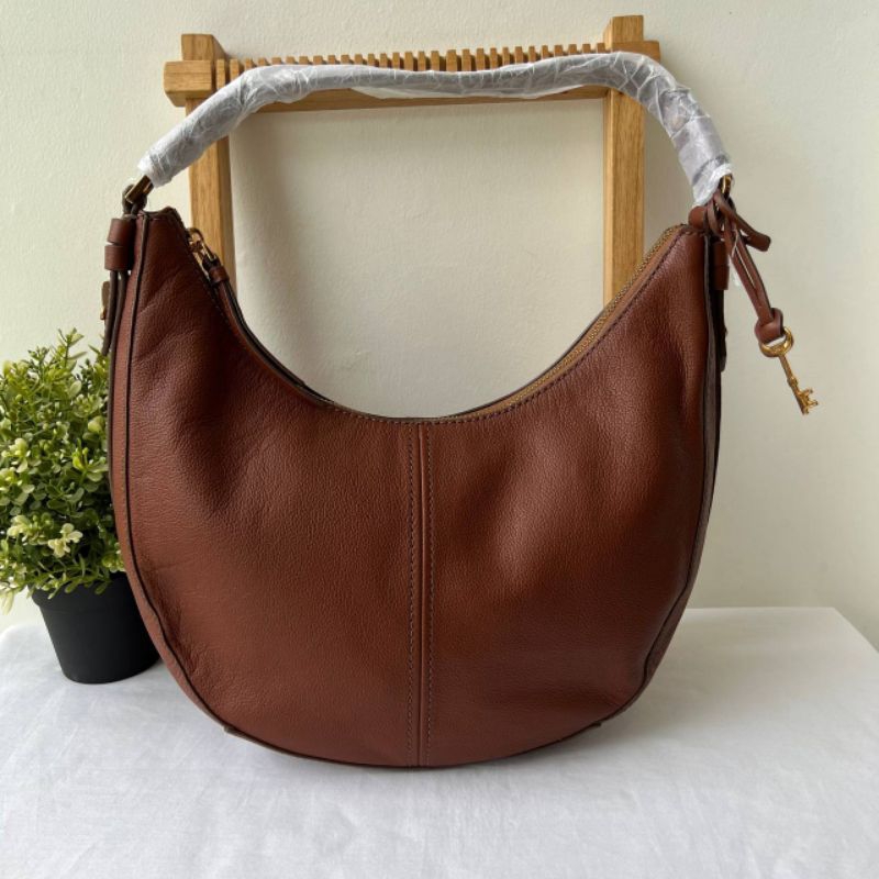 tasFossil Shae Large Hobo Medium Brown n