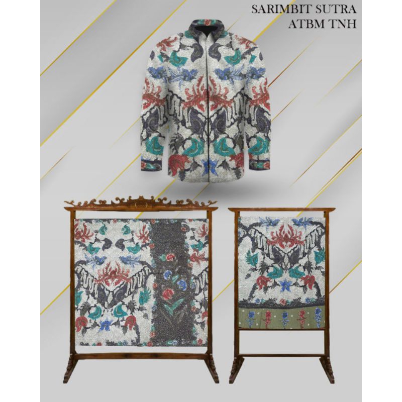 Bahan Batik Tulis Exlusive Sarimbit Sutra ATBM Tanahan Full Tulis Manual