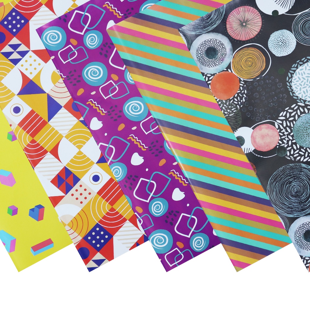 

RK SIDU Kertas Kado Glossy Motif Geometri / Geometry Gift Wrap 1 Pack isi 50 Lembar - SDU GW K GEO