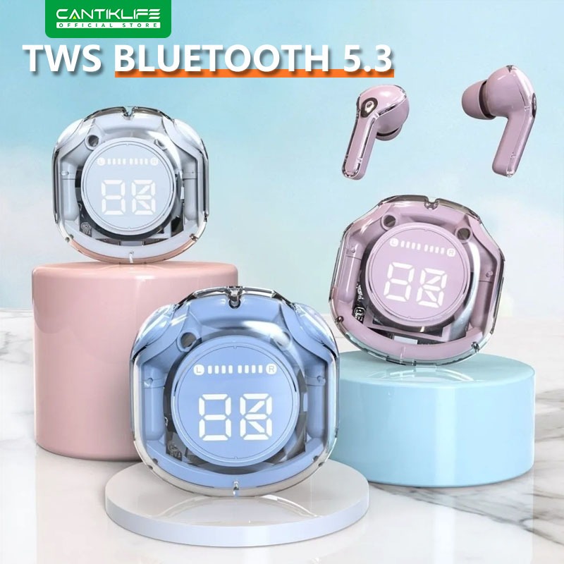 Bellashoopingcom - TWS HK16 Bluetooth Headset - Intelligent Noise Cancelling, Transparent, Bluetooth