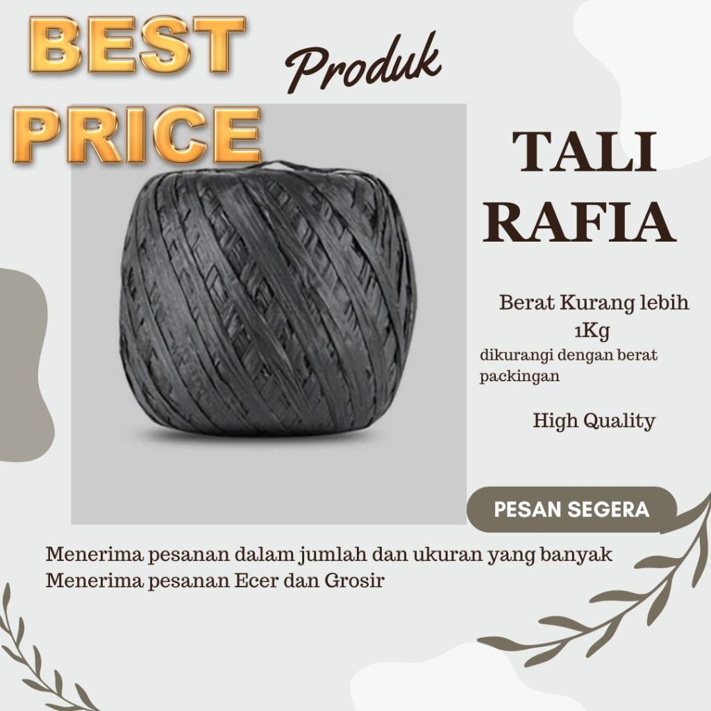 

Tali Rafia 1 kg, Tali Plastik, Tali Kiloan