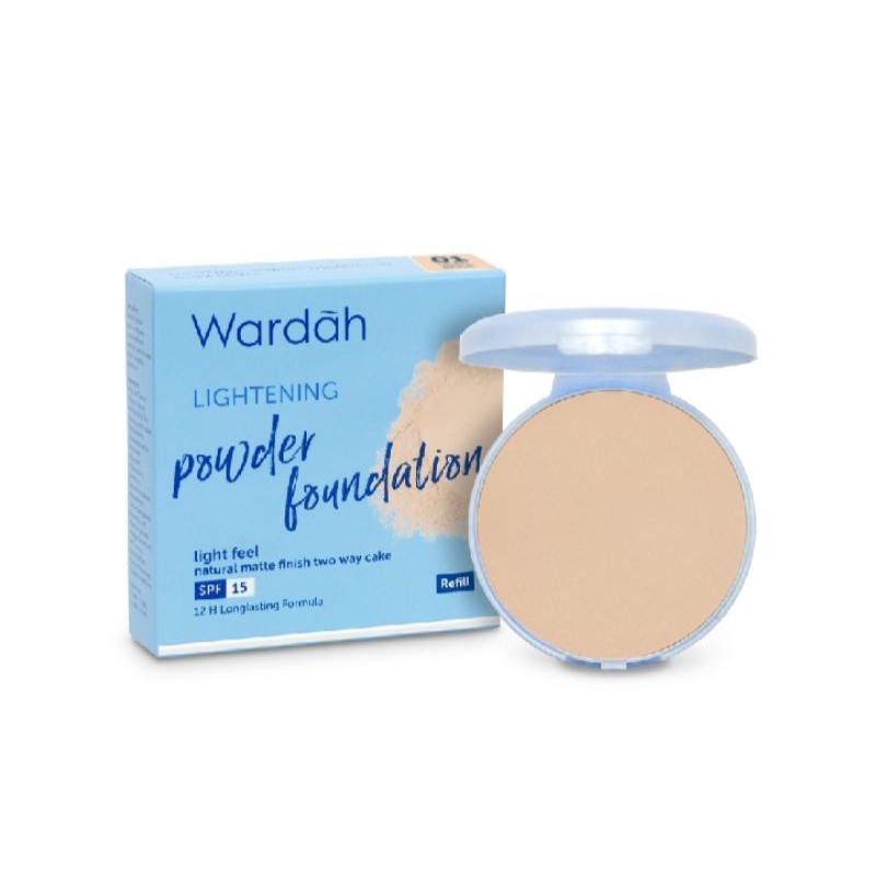 Refill wardah Lightening PowderFoundation Two Way Cake / bedak padat tahan lama/ bedak padat Wardah/