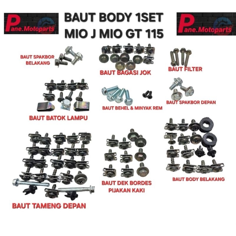 BAUT BODY BODI 1SET MIO J MIO GT 115 BEST QUALITY