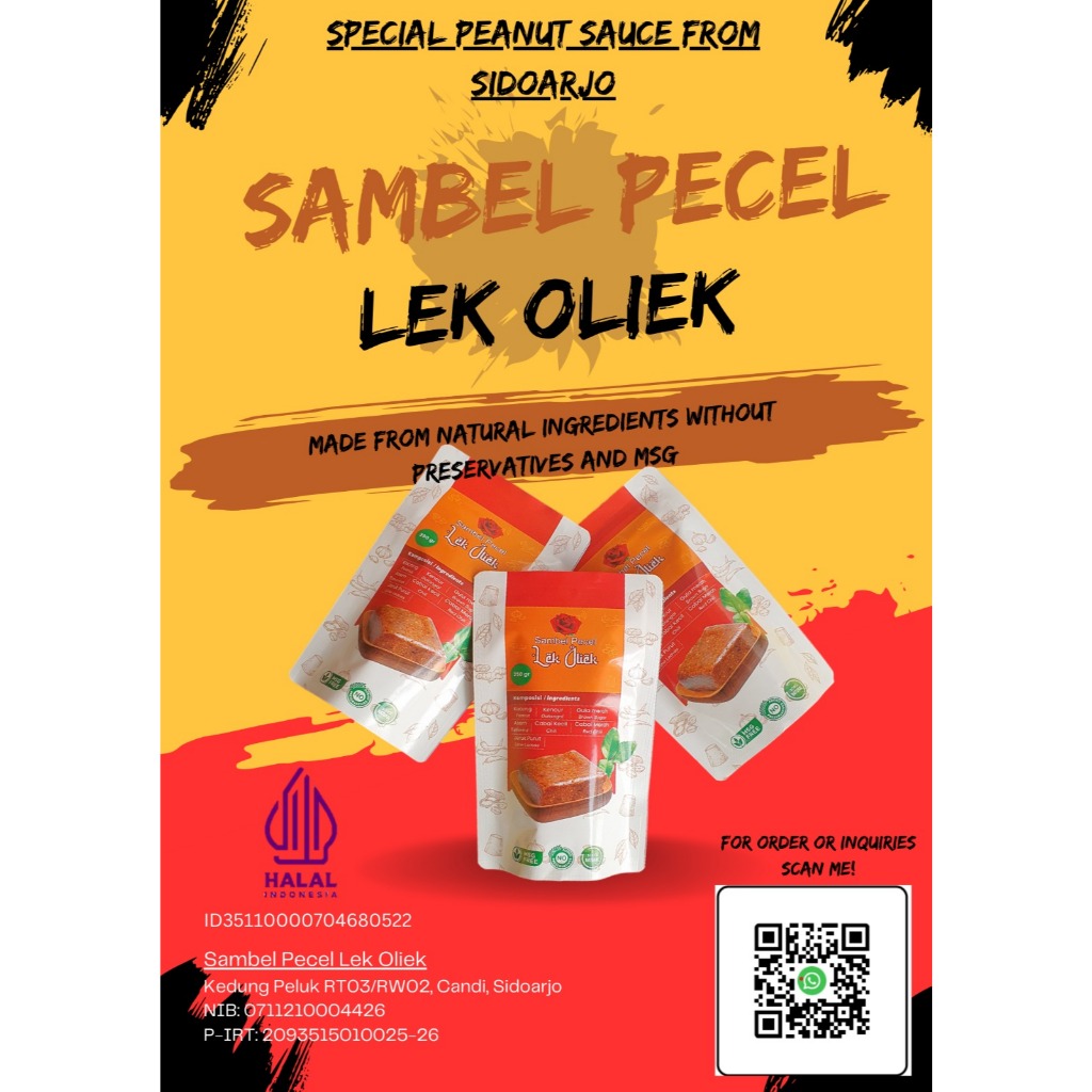 

Bumbu Pecel Lek Oliek