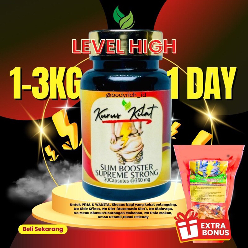 KURUS KILAT SLIM BOOSTER SUPREME STRONG Pelangsing Badan Obat Diet Herbal Ampuh No Herballife