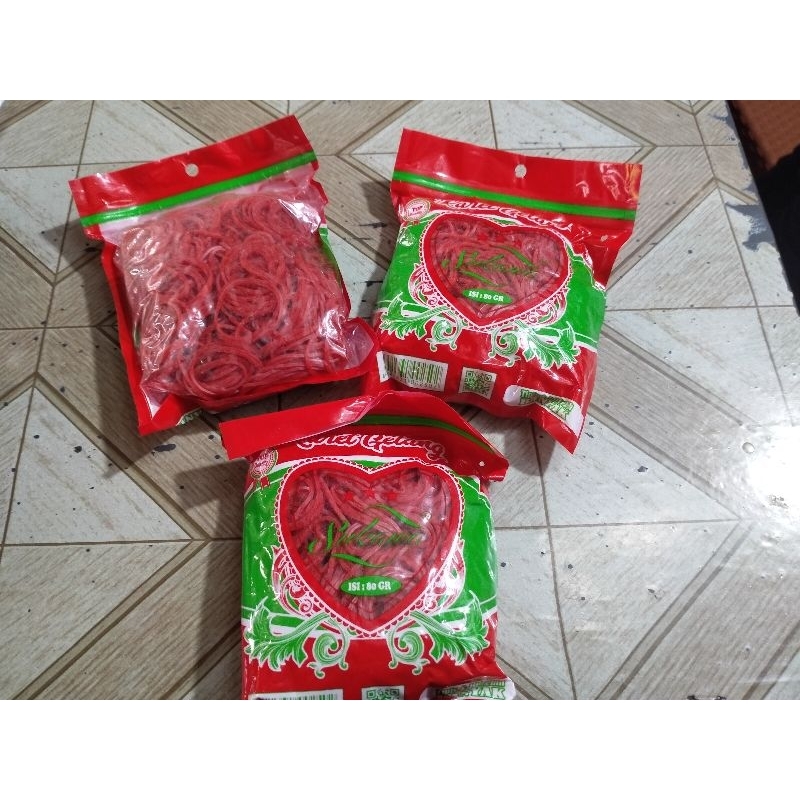 Karet gelang merah / karet kecil merah  / karet bungkus nasi