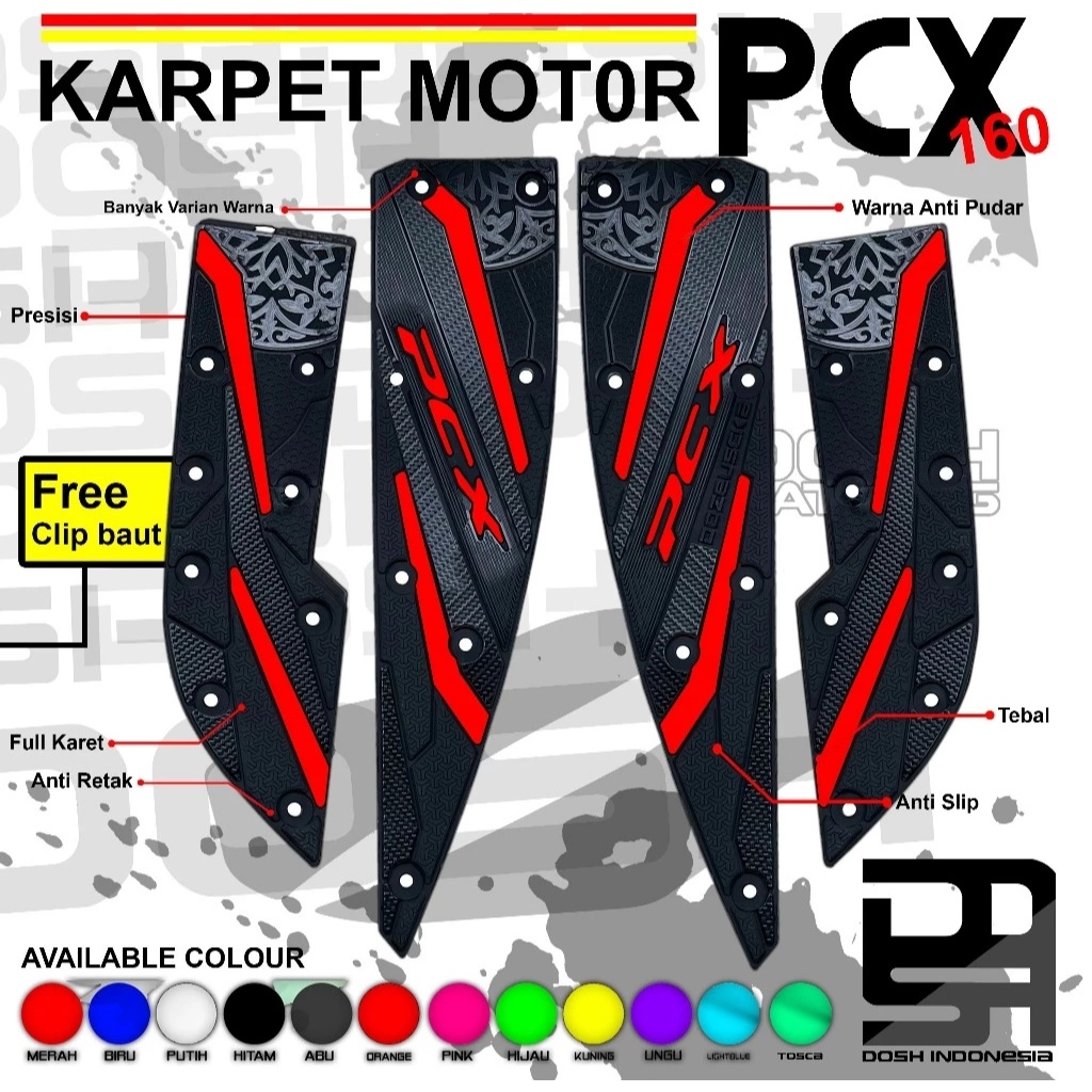 Karpet Pcx 160 - Karpet Motor Pcx 16p - Pijakan Kaki Pcx 160 - Aksesoris Pcx 160