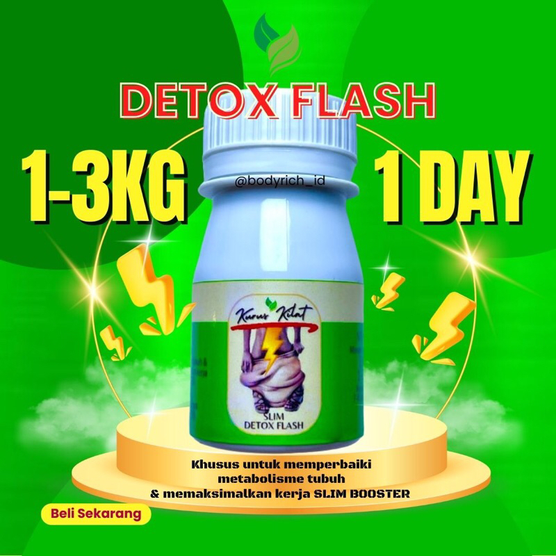 KURUS KILAT DETOX FLASH Pelangsing Obat Diet Herbal Ampuh Penurun Berat Badan Korset