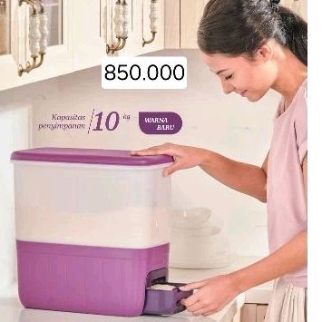 Rice smart 5kg and 10 kg l 1 PC with box 10 kg  l tupperware l tempat beras