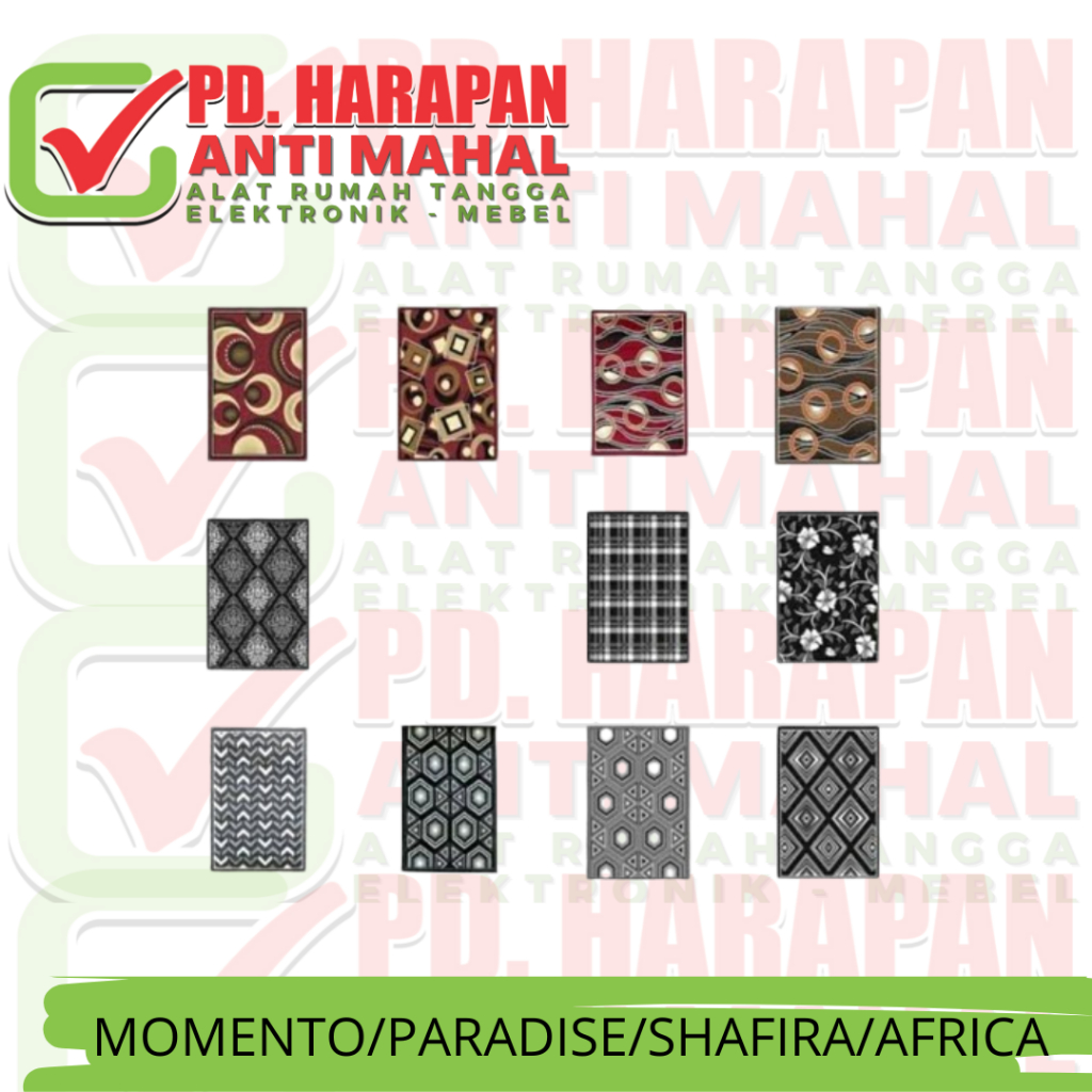 MOMENTO/PARADISE/SHAFIRA/AFRICA/KARPET RUANG TAMU/KARPET PERMADANI