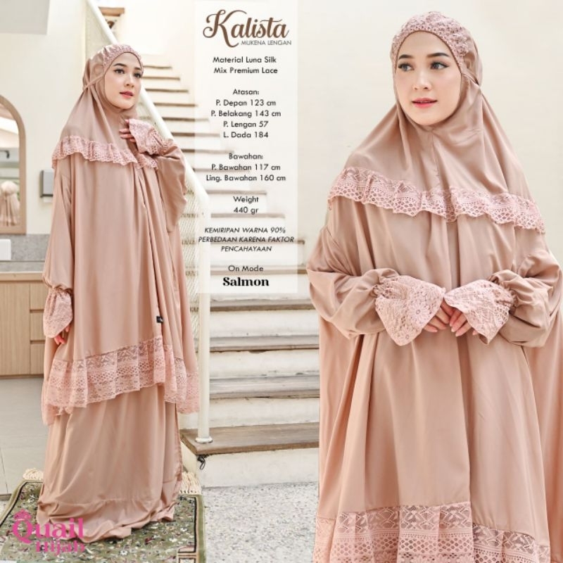 Mukena Lengan Kalista ori Quail Hijab