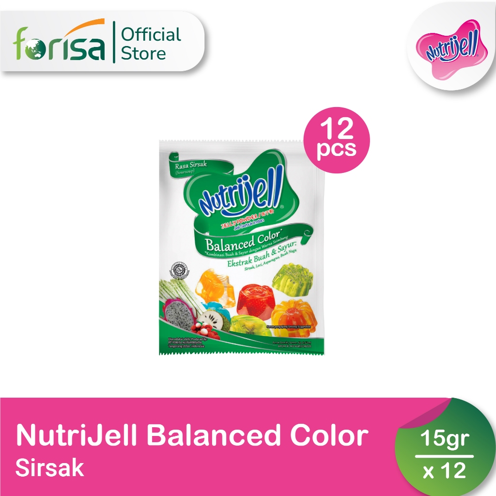 

Nutrijell Balanced Color Rasa Sirsak 15 gr 12 pcs