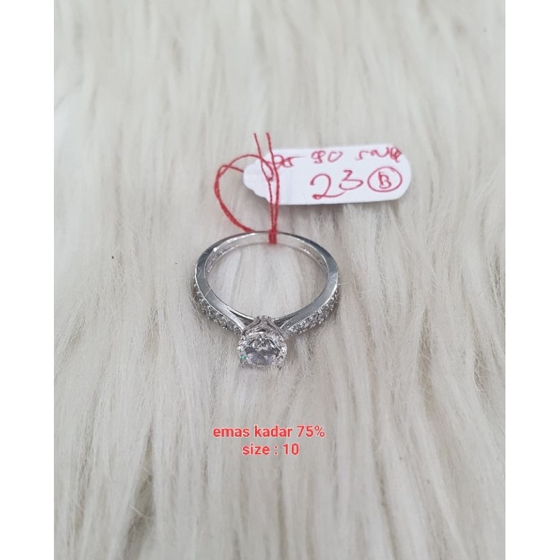 cincin italyimport ad banyak emas kadar 75% berat 2,3gram size: 10