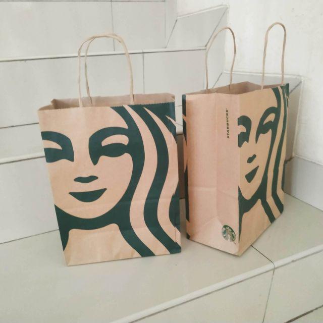 

Starbucks Brown Paper Bag Tas Kantong Kertas Logo Syren