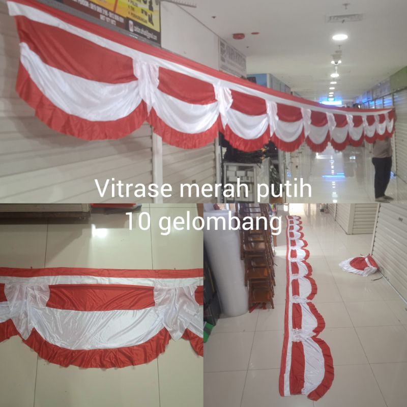 bendera gelombang merah putih 10 gelombang