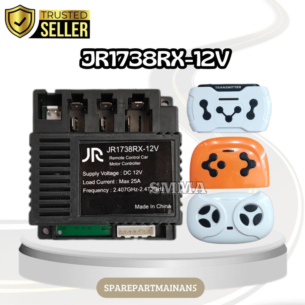SMA5 || Remote Control Bluetooth + Receiver JR1738RX-12V mobil/motor mainan aki