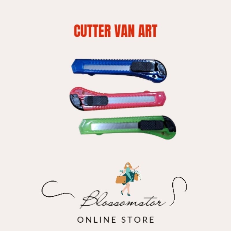 

Pisau Cutter Transparan Bening Van Art Besar / Sliding Knife Cutting / Pemotong Kertas Prakarya DIY Tajam Eceran Grosir