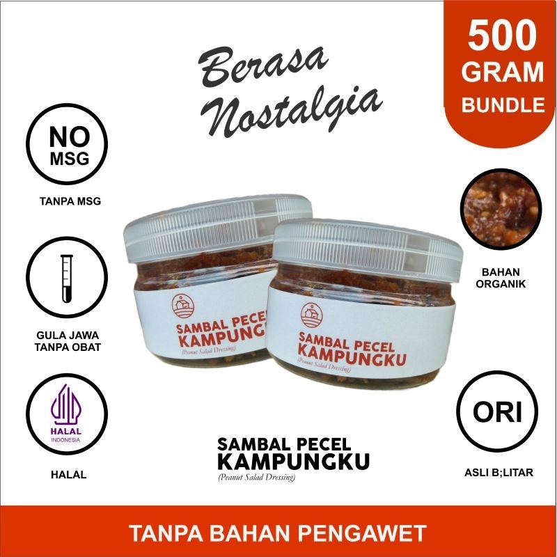 

bundle 2 pcs sambal pecel kampungku 500 gram sambel pecel blitar