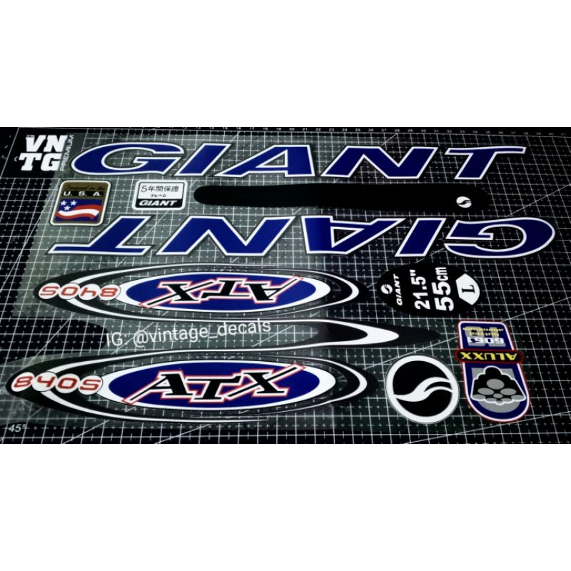 sticker decals replacement GIANT ATX 840s