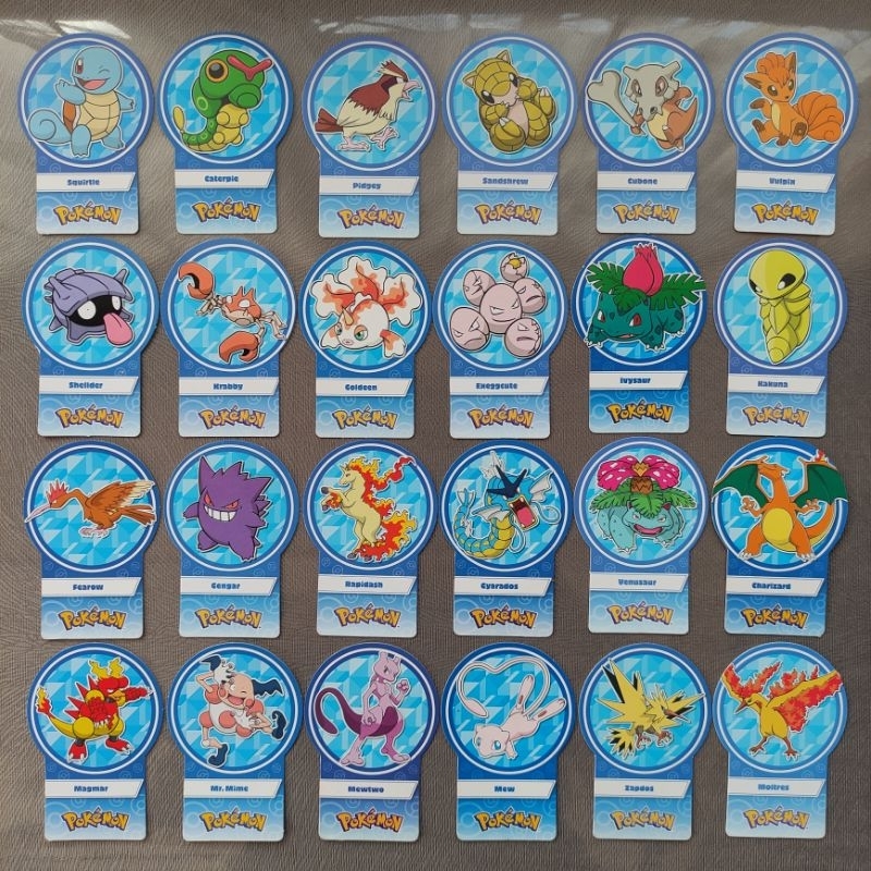 Kartu Choki Choki Pokemon Frame Biru