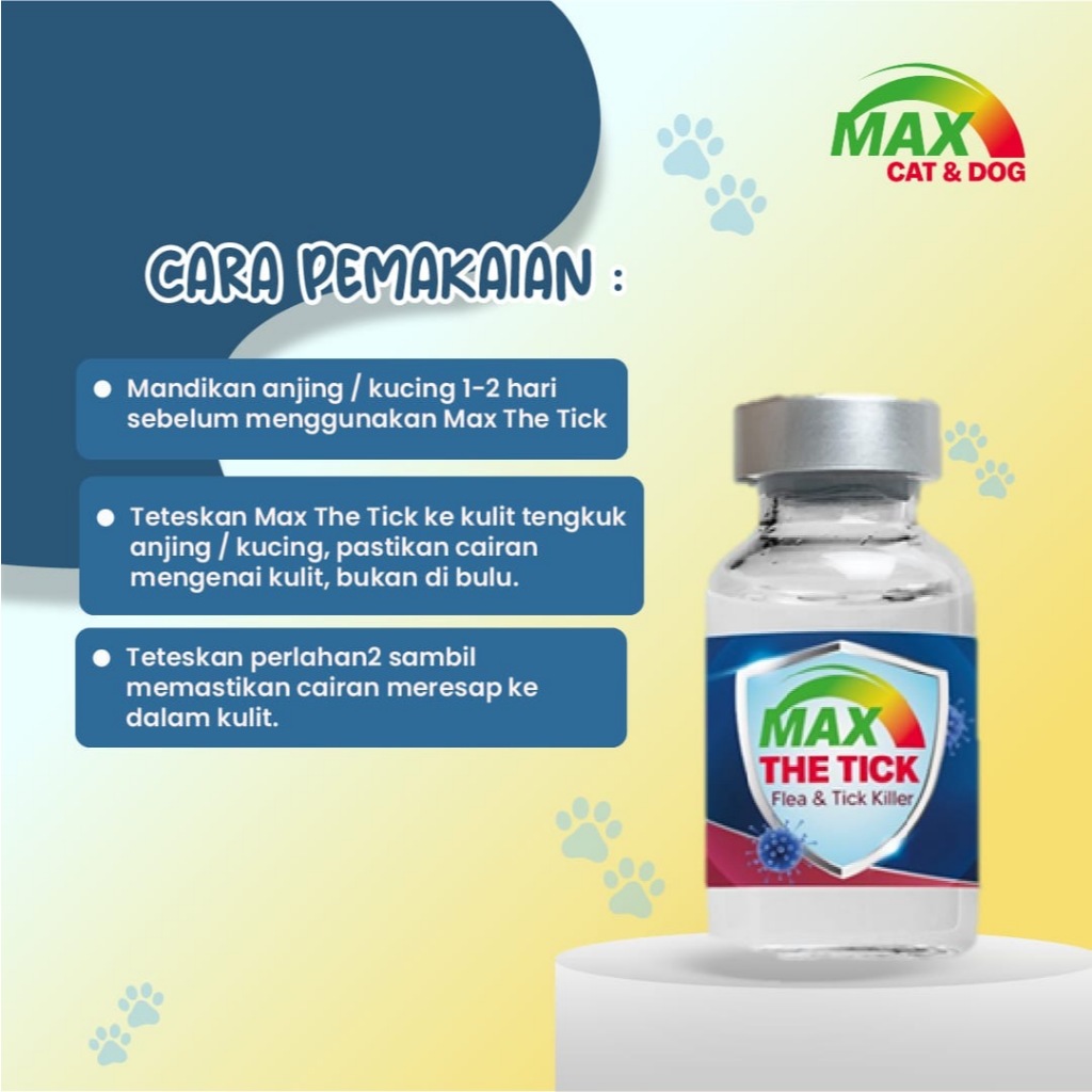MAX THE TICK Obat Kutu Ampuh Anjing Dan Kucing