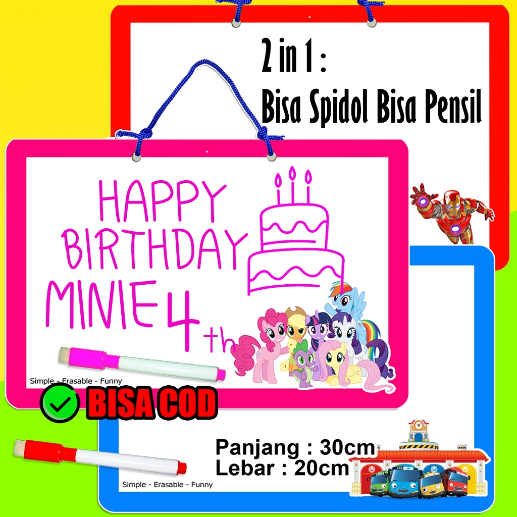

Papan Tulis Whiteboard Free Spidol Dan Penghapus 2 Sisi BONUS HOLDER DAN TEMPAT SPIDOL