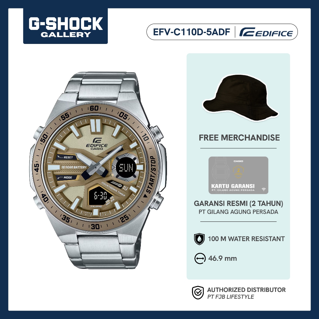 Jam Tangan Pria Casio Edifice EFV-C110D-5ADF Original Analog Digital