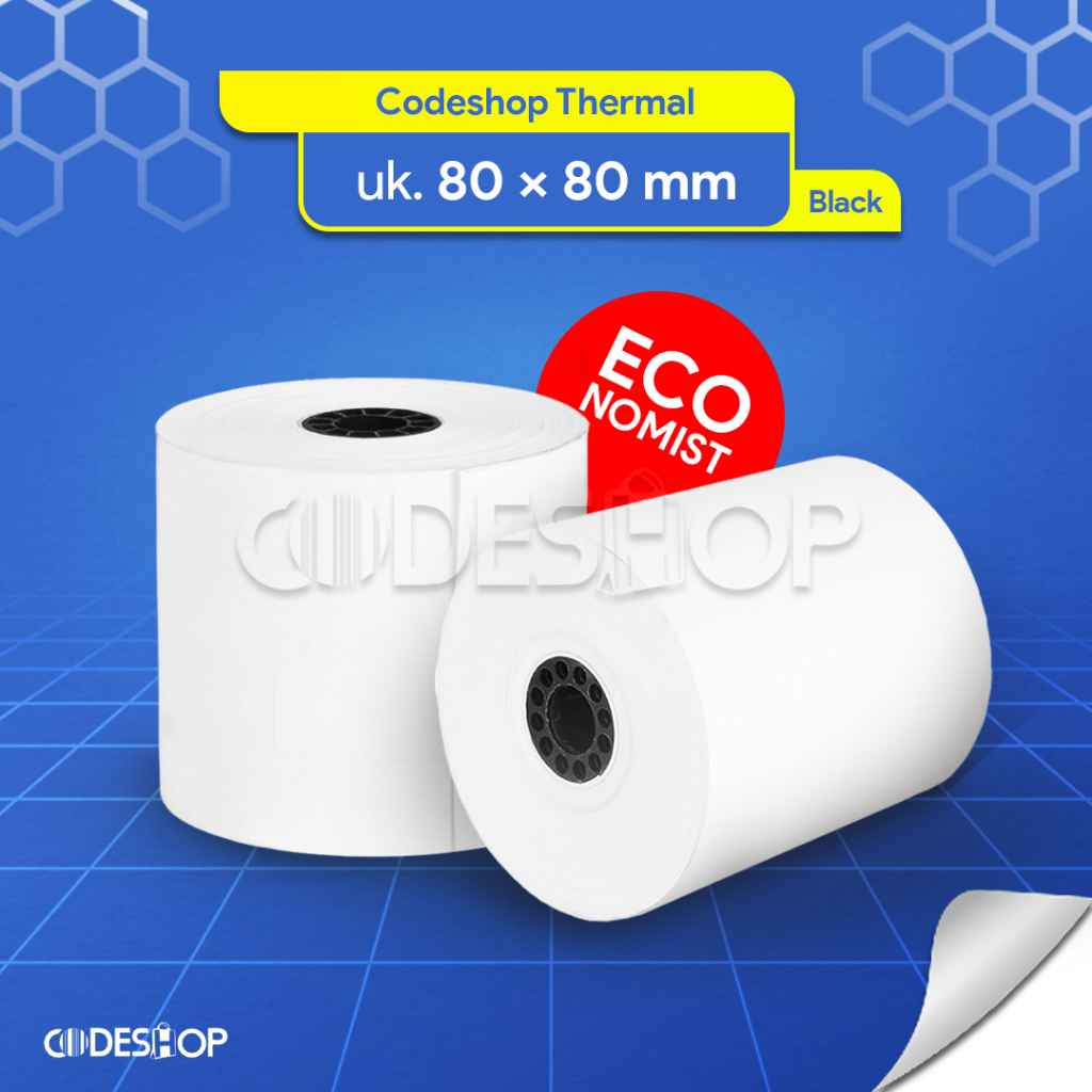 

ECO 80x80 mm Kertas Thermal Putih Cetak Hitam Lebar 80 mm Diameter 80mm
