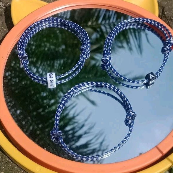 Gelang tali korea gelang tali simple gelang tali polos gelang tali inisial gelang tali biru