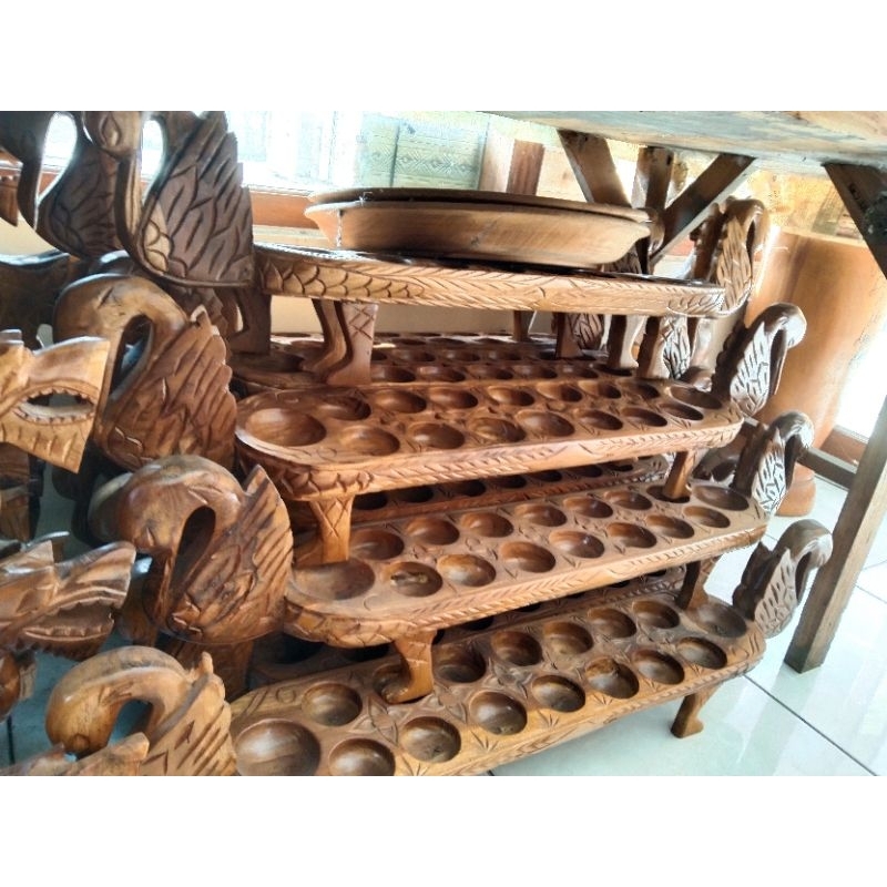 dakon congklak dari kayu jati (mentahan)