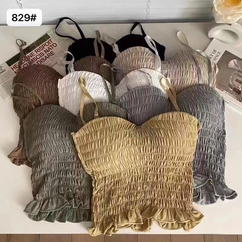 lingerie_extrajumbo - Tanktop Bra Busa Crop Top Tali Satu Model Korea