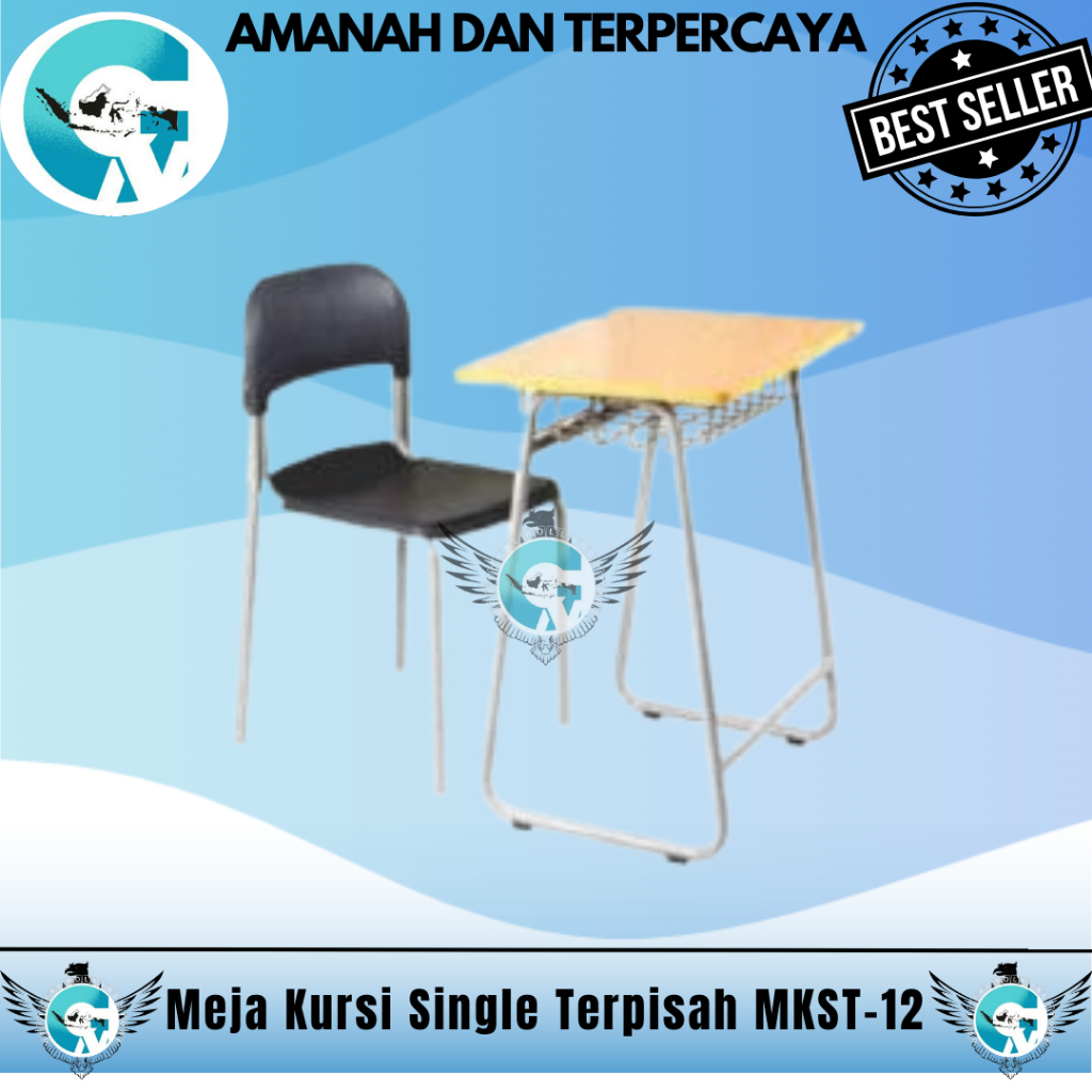 RSO - Meja Kursi Single, MKST-12 untuk Sekolah dan Ruang Belajar