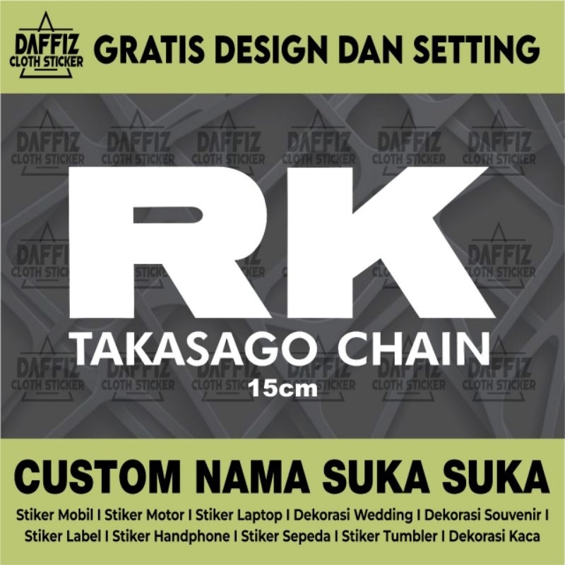 STICKER CUTTING RK  TAKASAGO CHAIN | STICKER CUTTING CUSTOM
